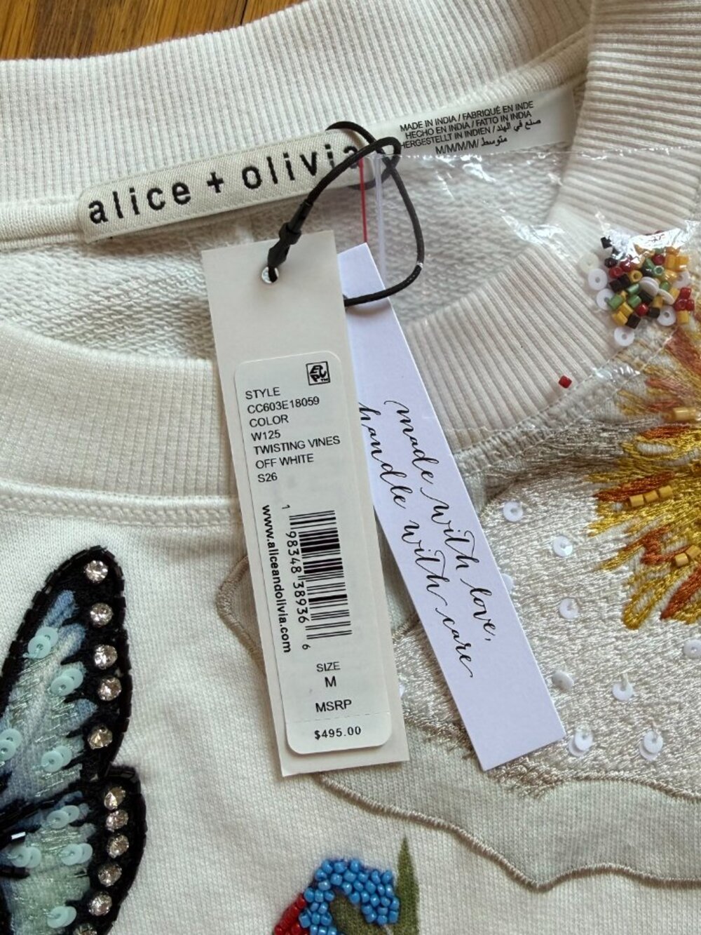 Alice & Olivia Russell embellished sweatshirt - Picture 7 of 7